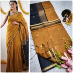 Mustard Yellow Silk Cotton Saree