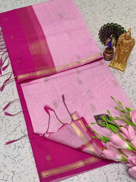 Pink Traditional Silk Cotton Saree