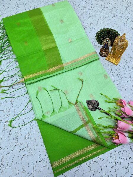 Green Pink Silk Cotton Saree