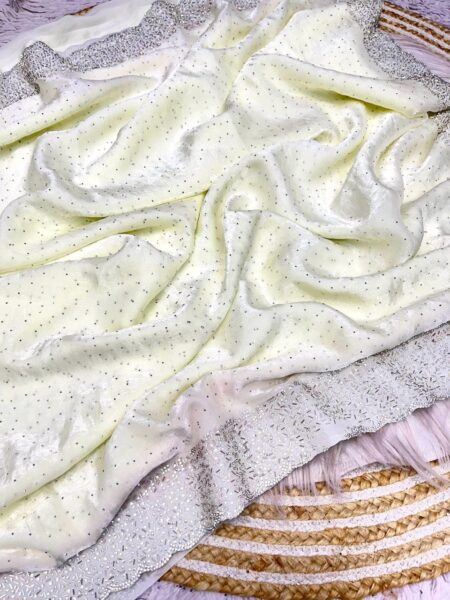 Fancy Stone Work Space Silk Sarees